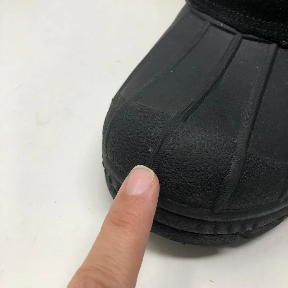 Elk Woods Slushy Snow Boots Mens 9‎ Black Suede Zip Outdoor Waterproof Hiking